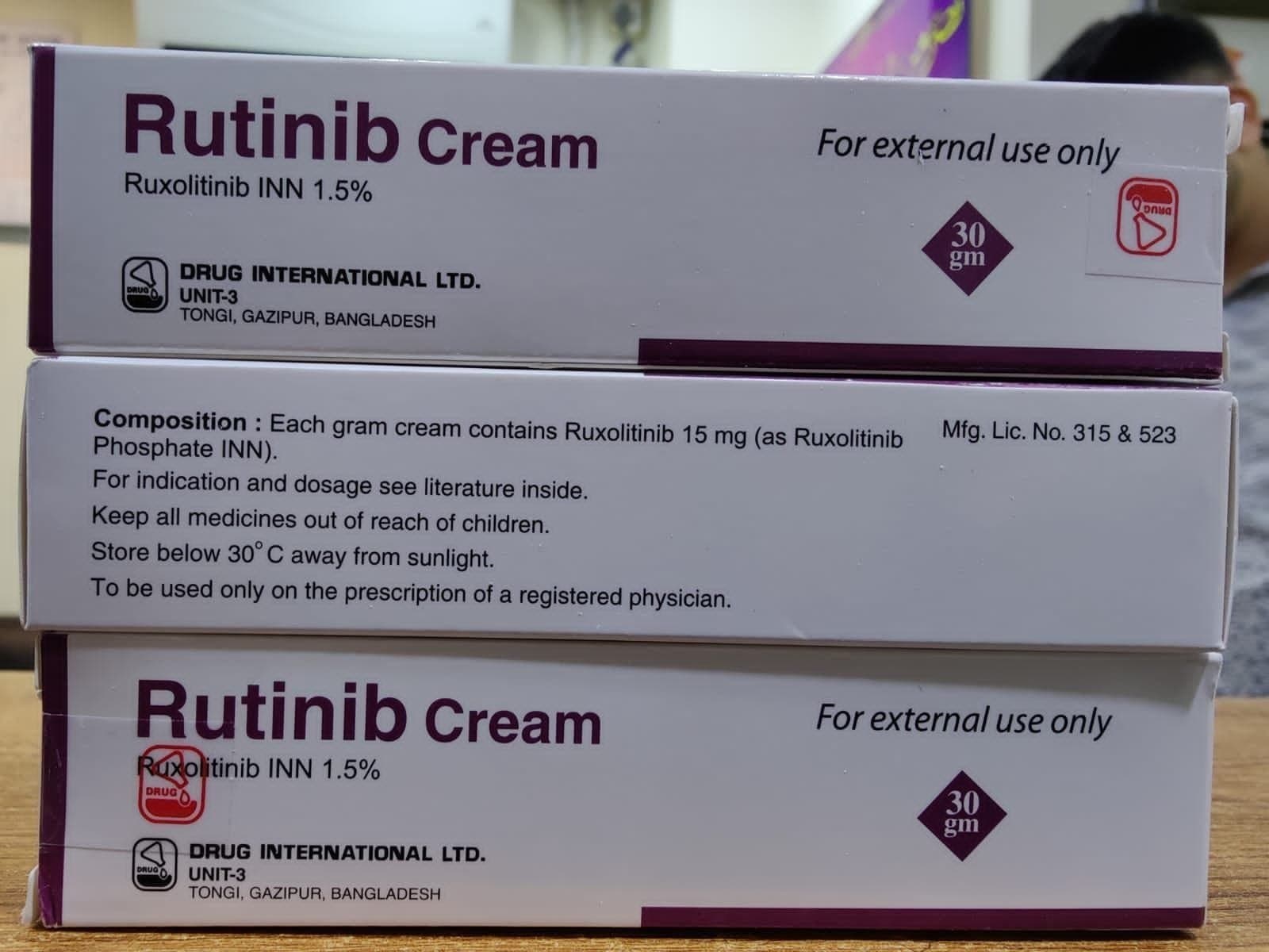 Rutinib 1.5% Cream