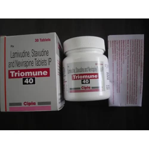 Triomune - Lamivudine, Stavudine & Nevirapine 40 Mg Tabs