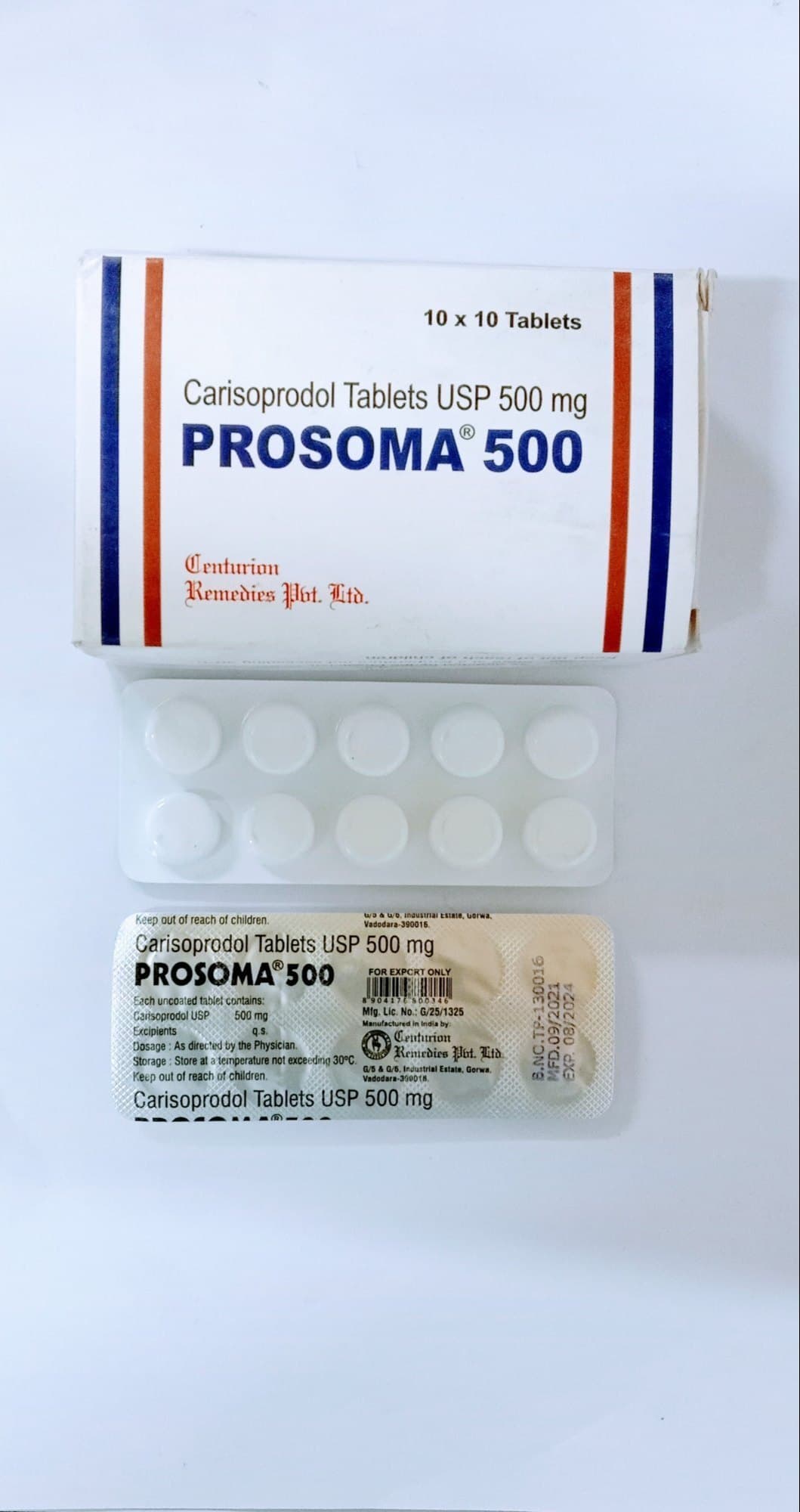 Prosoma 500 Mg Tablets