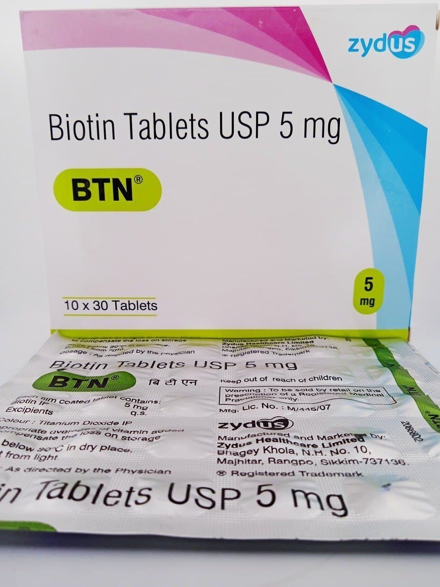 BTN - Biotin 5 Mg Tablets