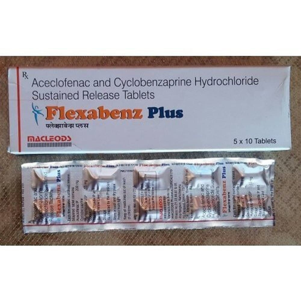 Flexabenz Plus -  Aceclofenac And Cyclobenzaprine Hydrochloride Tabs