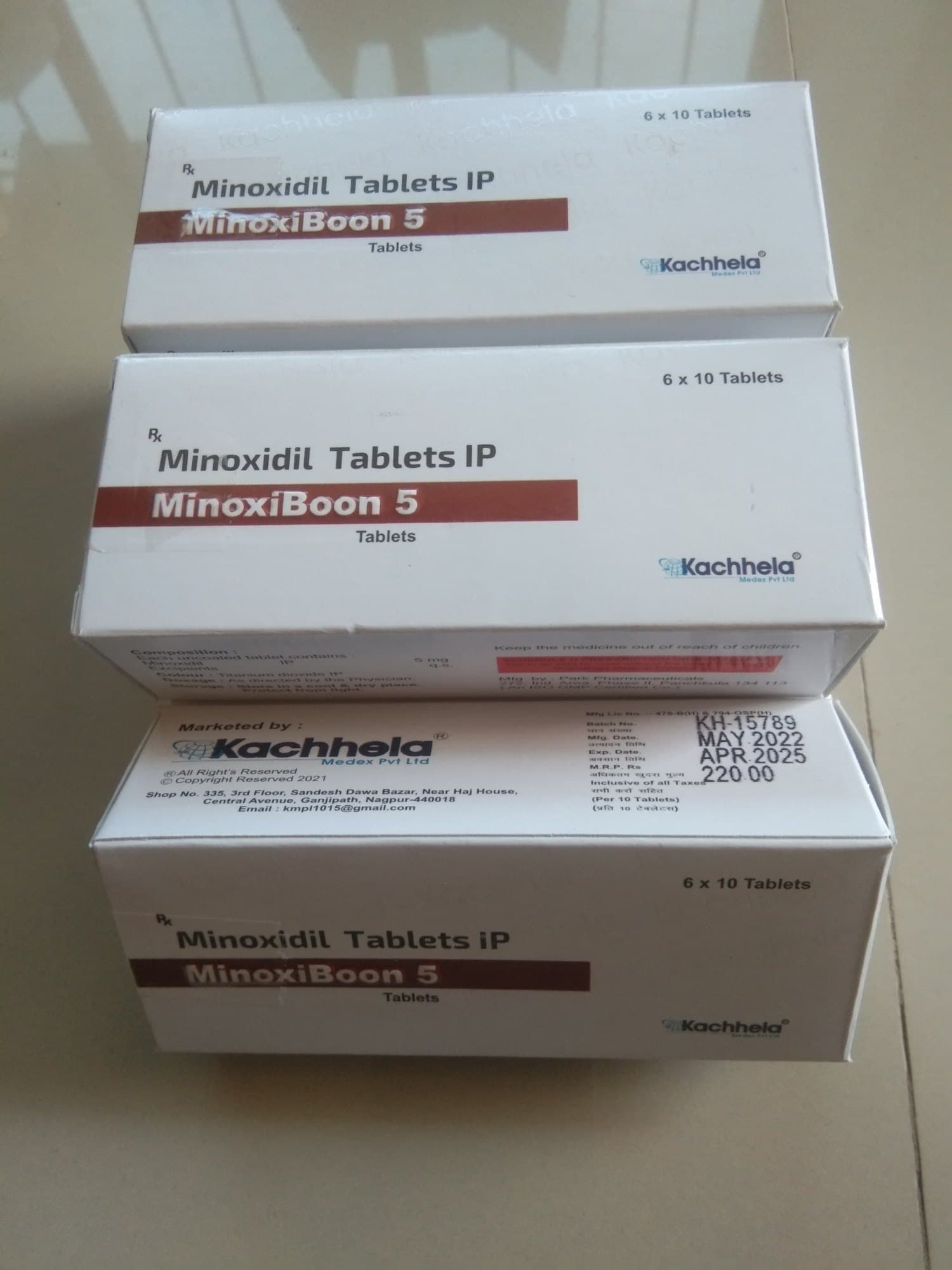 Minoxiboon - Minoxidil 5 mg Tabs