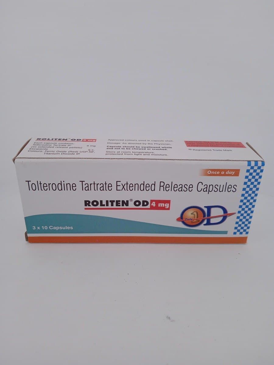 Roliten-OD - Tolterodine Tartrate 4 mg Caps