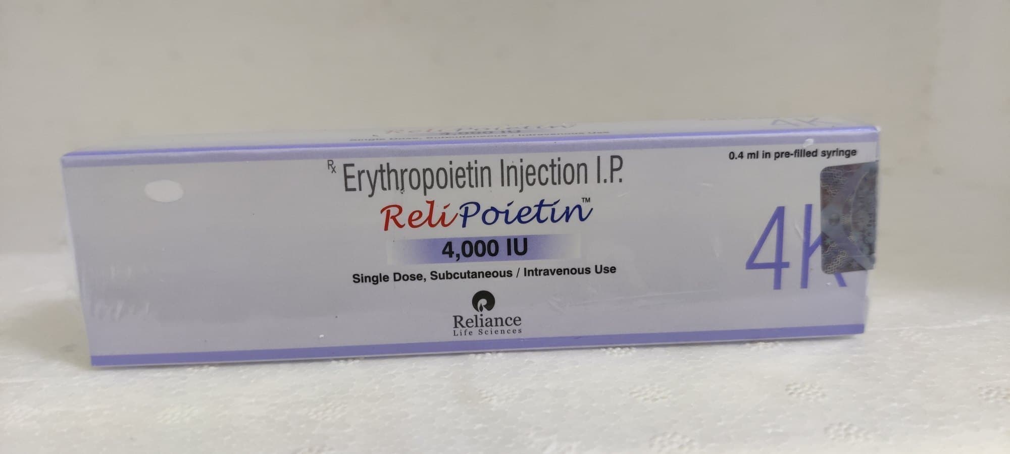 Relipoietin - Erythropoietin 4000 IU Injection