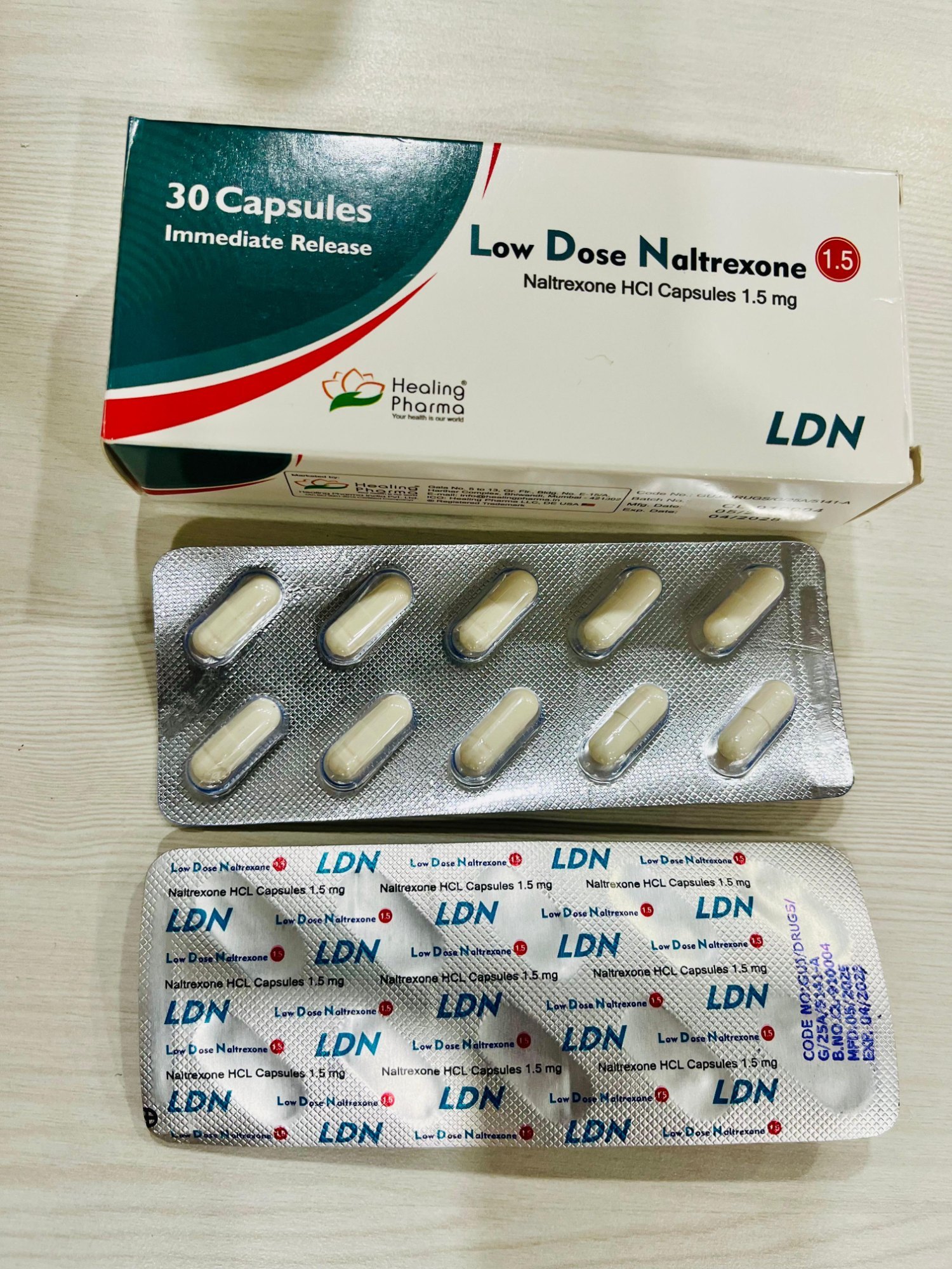 LDN - Naltrexone 1.5 mg Caps image 1