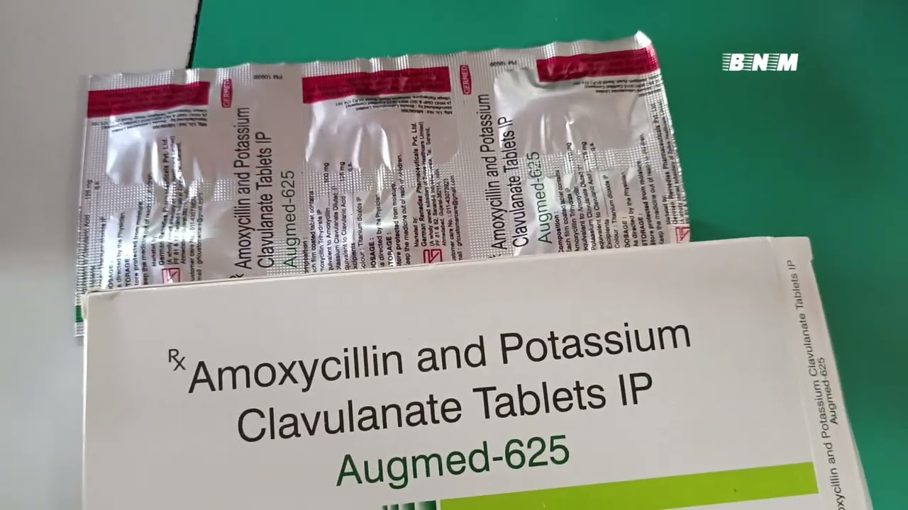 Augmed - Amoxycilin and Potassium Clavulante 625 mg Tablets